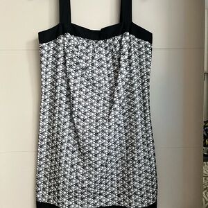 LOFT Black and White Floral Dress